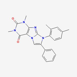 molecular formula C23H21N5O2 B2824893 6-(2,4-二甲基苯基)-2,4-二甲基-7-苯基嘌呤[7,8-a]咪唑-1,3-二酮 CAS No. 923377-56-4