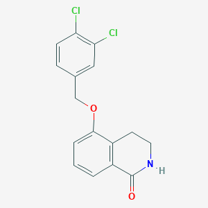 molecular formula C16H13Cl2NO2 B2824901 5-((3,4-二氯苄)氧基)-3,4-二氢异喹啉-1(2H)-酮 CAS No. 886934-10-7