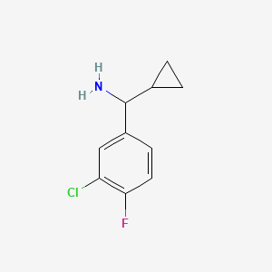 molecular formula C10H11ClFN B2824904 (3-氯-4-氟苯基)(环丙基)甲胺 CAS No. 1270569-04-4