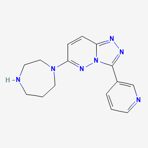 molecular formula C15H17N7 B2824916 6-(1,4-Diazepan-1-yl)-3-pyridin-3-yl-[1,2,4]triazolo[4,3-b]pyridazine CAS No. 2380087-47-6