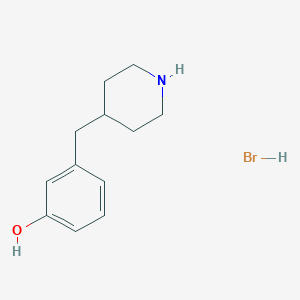 molecular formula C12H18BrNO B2824918 3-(Piperidin-4-ylmethyl)phenol;hydrobromide CAS No. 2287333-80-4