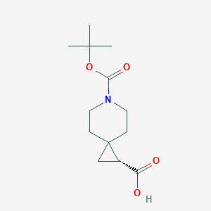 molecular formula C13H21NO4 B2824919 (R)-6-(叔丁氧羰基)-6-氮杂螺[2.5]辛烷-1-羧酸 CAS No. 1361202-54-1