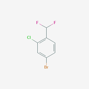 molecular formula C7H4BrClF2 B2824920 4-Bromo-2-chloro-1-(difluoromethyl)benzene CAS No. 1254034-23-5