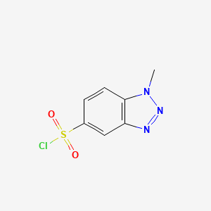 molecular formula C7H6ClN3O2S B2824930 1-methyl-1H-1,2,3-benzotriazole-5-sulfonyl chloride CAS No. 1500628-77-2