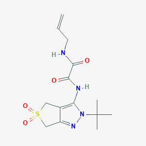 molecular formula C14H20N4O4S B2824933 N1-allyl-N2-(2-(tert-butyl)-5,5-dioxido-4,6-dihydro-2H-thieno[3,4-c]pyrazol-3-yl)oxalamide CAS No. 899995-04-1