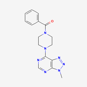 molecular formula C16H17N7O B2824944 (4-(3-甲基-3H-[1,2,3]三唑[4,5-d]嘧啶-7-基)哌嗪-1-基)(苯基)甲酮 CAS No. 1060206-63-4