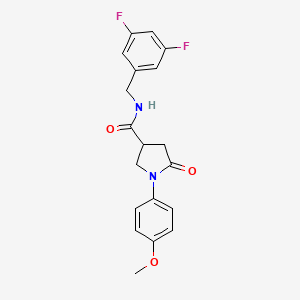 molecular formula C19H18F2N2O3 B2824945 N-(3,5-difluorobenzyl)-1-(4-methoxyphenyl)-5-oxopyrrolidine-3-carboxamide CAS No. 1252839-31-8