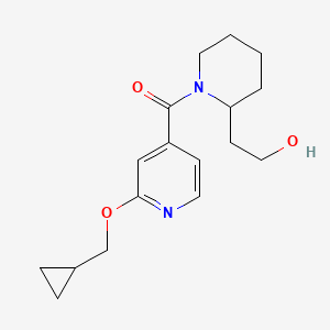molecular formula C17H24N2O3 B2824951 (2-(Cyclopropylmethoxy)pyridin-4-yl)(2-(2-hydroxyethyl)piperidin-1-yl)methanone CAS No. 2034393-26-3