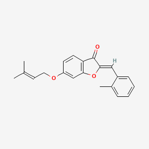 molecular formula C21H20O3 B2824952 (Z)-2-(2-methylbenzylidene)-6-((3-methylbut-2-en-1-yl)oxy)benzofuran-3(2H)-one CAS No. 622807-60-7