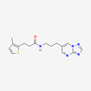 N-(3-([1,2,4]triazolo[1,5-a]pyrimidin-6-yl)propyl)-3-(3-methylthiophen-2-yl)propanamide