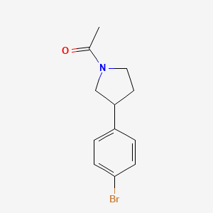 molecular formula C12H14BrNO B2824968 1-[3-(4-Bromophenyl)pyrrolidin-1-yl]ethanone CAS No. 1467060-22-5