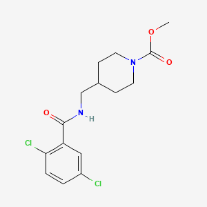molecular formula C15H18Cl2N2O3 B2824972 Methyl 4-((2,5-dichlorobenzamido)methyl)piperidine-1-carboxylate CAS No. 1234932-53-6