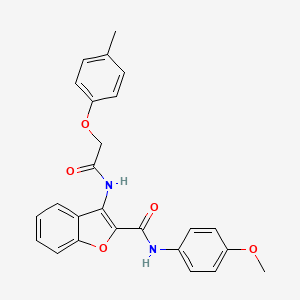 molecular formula C25H22N2O5 B2824976 N-(4-methoxyphenyl)-3-(2-(p-tolyloxy)acetamido)benzofuran-2-carboxamide CAS No. 847404-97-1