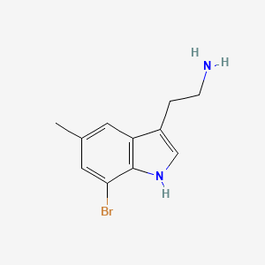 molecular formula C11H13BrN2 B2824977 2-(7-溴-5-甲基-1H-吲哚-3-基)乙胺 CAS No. 46275-31-4