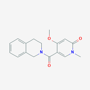 molecular formula C17H18N2O3 B2824978 4-Methoxy-1-methyl-5-(1,2,3,4-tetrahydroisoquinoline-2-carbonyl)-1,2-dihydropyridin-2-one CAS No. 2097900-55-3