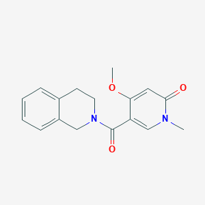 molecular formula C17H18N2O3 B2824978 4-甲氧基-1-甲基-5-(1,2,3,4-四氢异喹啉-2-甲酰)-1,2-二氢吡啶-2-酮 CAS No. 2097900-55-3