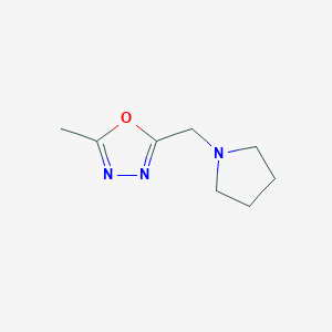 molecular formula C8H13N3O B2824980 2-Methyl-5-(pyrrolidin-1-ylmethyl)-1,3,4-oxadiazole CAS No. 1326959-50-5