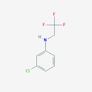 molecular formula C8H7ClF3N B2824993 3-chloro-N-(2,2,2-trifluoroethyl)aniline CAS No. 351-45-1