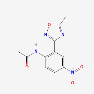3-(2-Acetamido-5-nitrophenyl)-5-methyl-1,2,4-oxadiazole