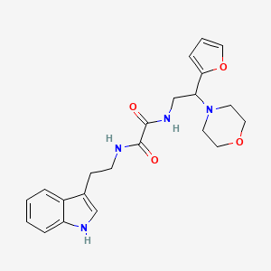 molecular formula C22H26N4O4 B2824999 N1-(2-(1H-indol-3-yl)ethyl)-N2-(2-(furan-2-yl)-2-morpholinoethyl)oxalamide CAS No. 877631-12-4
