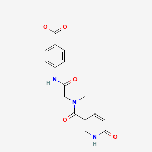 molecular formula C17H17N3O5 B2825013 甲基 4-(2-(N-甲基-6-氧代-1,6-二氢嘧啶-3-羧胺基)乙酰胺基)苯甲酸酯 CAS No. 1235380-95-6