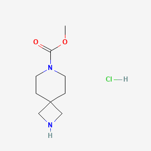 molecular formula C9H17ClN2O2 B2825024 Methyl 2,7-diazaspiro[3.5]nonane-7-carboxylate hydrochloride CAS No. 1628833-38-4
