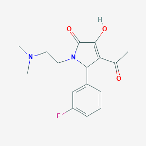 molecular formula C16H19FN2O3 B282503 4-acetyl-1-[2-(dimethylamino)ethyl]-5-(3-fluorophenyl)-3-hydroxy-1,5-dihydro-2H-pyrrol-2-one 