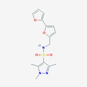 N-({[2,2'-bifuran]-5-yl}methyl)-1,3,5-trimethyl-1H-pyrazole-4-sulfonamide