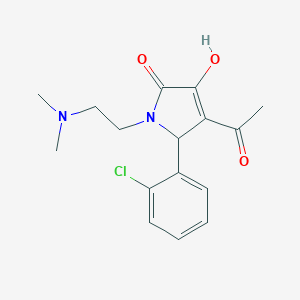 molecular formula C16H19ClN2O3 B282504 4-acetyl-5-(2-chlorophenyl)-1-[2-(dimethylamino)ethyl]-3-hydroxy-1,5-dihydro-2H-pyrrol-2-one 