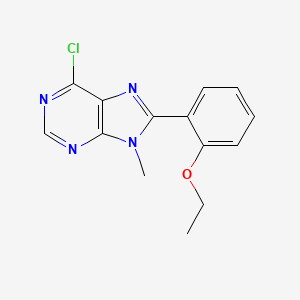 molecular formula C14H13ClN4O B2825044 6-Chloro-8-(2-ethoxyphenyl)-9-methylpurine CAS No. 1260877-37-9