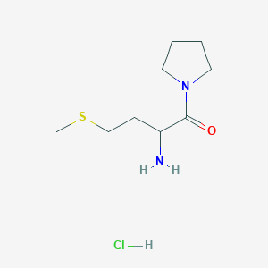 molecular formula C9H19ClN2OS B2825045 2-Amino-4-methylsulfanyl-1-pyrrolidin-1-ylbutan-1-one;hydrochloride CAS No. 1582574-02-4