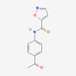 molecular formula C12H10N2O3 B2825047 N-(4-acetylphenyl)isoxazole-5-carboxamide CAS No. 941957-58-0