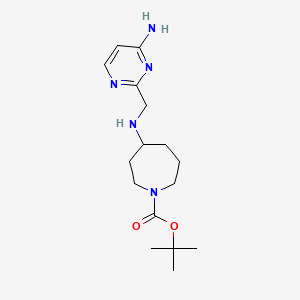 molecular formula C16H27N5O2 B2825049 Tert-butyl 4-{[(4-aminopyrimidin-2-yl)methyl]amino}azepane-1-carboxylate CAS No. 1803611-78-0