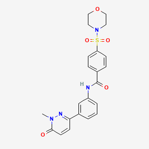 molecular formula C22H22N4O5S B2825053 N-(3-(1-methyl-6-oxo-1,6-dihydropyridazin-3-yl)phenyl)-4-(morpholinosulfonyl)benzamide CAS No. 899743-60-3
