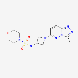 molecular formula C14H21N7O3S B2825060 N-methyl-N-(1-{3-methyl-[1,2,4]triazolo[4,3-b]pyridazin-6-yl}azetidin-3-yl)morpholine-4-sulfonamide CAS No. 2201554-35-8