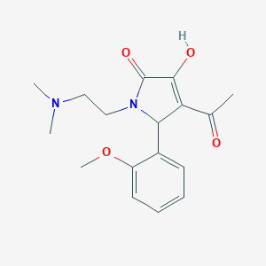 molecular formula C17H22N2O4 B282507 4-acetyl-1-[2-(dimethylamino)ethyl]-3-hydroxy-5-(2-methoxyphenyl)-1,5-dihydro-2H-pyrrol-2-one 