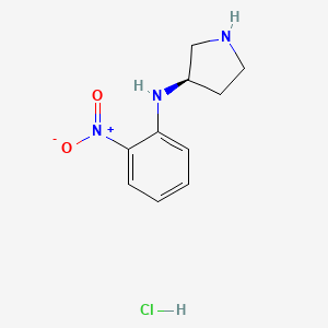 molecular formula C10H14ClN3O2 B2825077 (R)-N-(2-Nitrophenyl)pyrrolidin-3-amine hydrochloride CAS No. 1417789-20-8