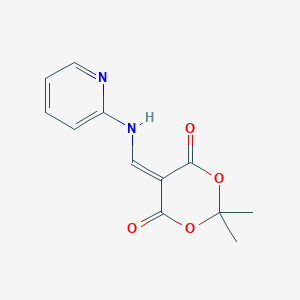molecular formula C12H12N2O4 B2825078 2,2-二甲基-5-[(吡啶-2-基氨基)甲基亚甲基]-1,3-二氧杂环己烷-4,6-二酮 CAS No. 25063-57-4