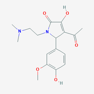 molecular formula C17H22N2O5 B282508 4-Acetyl-1-(2-dimethylamino-ethyl)-3-hydroxy-5-(4-hydroxy-3-methoxy-phenyl)-1,5-dihydro-pyrrol-2-one 