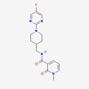 molecular formula C17H20FN5O2 B2825080 N-((1-(5-fluoropyrimidin-2-yl)piperidin-4-yl)methyl)-1-methyl-2-oxo-1,2-dihydropyridine-3-carboxamide CAS No. 2034258-39-2