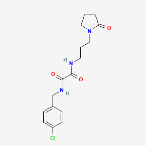 molecular formula C16H20ClN3O3 B2825082 N1-(4-chlorobenzyl)-N2-(3-(2-oxopyrrolidin-1-yl)propyl)oxalamide CAS No. 941889-19-6