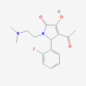 molecular formula C16H19FN2O3 B282509 4-acetyl-1-[2-(dimethylamino)ethyl]-5-(2-fluorophenyl)-3-hydroxy-1,5-dihydro-2H-pyrrol-2-one 