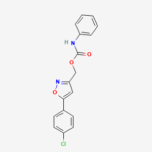 [5-(4-chlorophenyl)-3-isoxazolyl]methyl N-phenylcarbamate