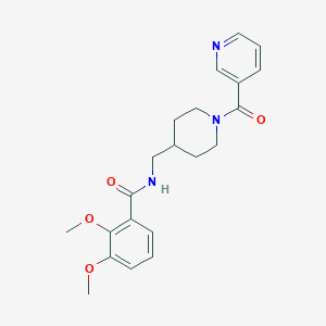 molecular formula C21H25N3O4 B2825109 2,3-dimethoxy-N-((1-nicotinoylpiperidin-4-yl)methyl)benzamide CAS No. 1396888-52-0