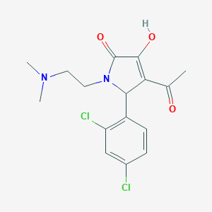 molecular formula C16H18Cl2N2O3 B282511 3-acetyl-2-(2,4-dichlorophenyl)-1-[2-(dimethylamino)ethyl]-4-hydroxy-2H-pyrrol-5-one CAS No. 5113-45-1