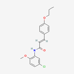 molecular formula C19H20ClNO3 B2825110 N-(5-chloro-2-methoxyphenyl)-3-(4-propoxyphenyl)acrylamide CAS No. 803741-19-7