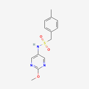 molecular formula C13H15N3O3S B2825113 N-(2-甲氧吡嘧啶-5-基)-1-(对甲苯基)甲磺酰胺 CAS No. 2320641-89-0