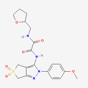 N1-(2-(4-methoxyphenyl)-5,5-dioxido-4,6-dihydro-2H-thieno[3,4-c]pyrazol-3-yl)-N2-((tetrahydrofuran-2-yl)methyl)oxalamide