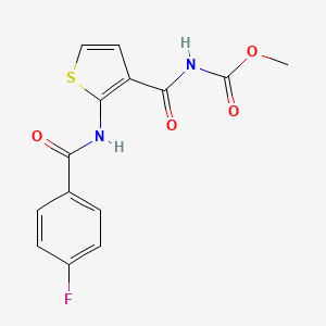 Methyl (2-(4-fluorobenzamido)thiophene-3-carbonyl)carbamate