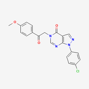 molecular formula C20H15ClN4O3 B2825124 1-(4-Chlorophenyl)-5-[2-(4-methoxyphenyl)-2-oxoethyl]pyrazolo[3,4-d]pyrimidin-4-one CAS No. 912622-29-8
